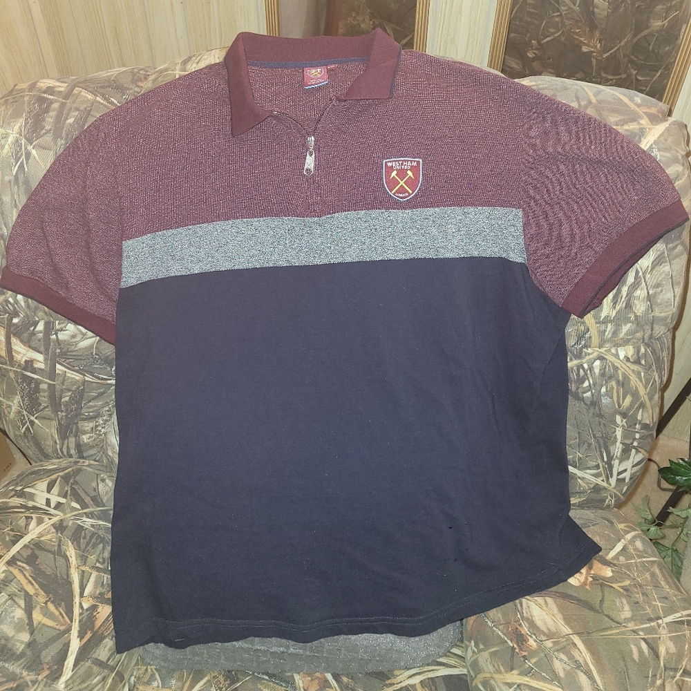 Vintage West Ham United Polo Shirt. 3XL. Soccer/Futbol. Wow. Very Nice.